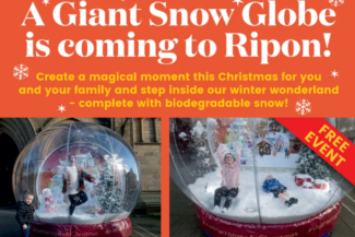 Inflatable Snow Globe comes to Ripon City Centre
